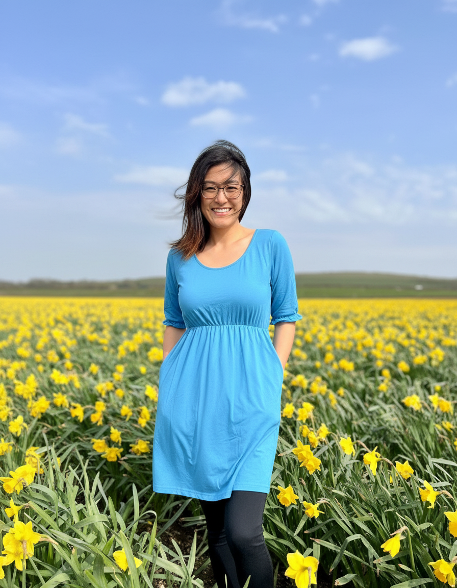 Petite Blue Dress with Pockets – Flattering UK Petite Fit